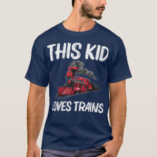 T-shirt Train S Boys Railroad Transport public