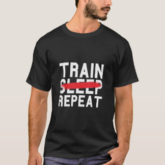 T-shirt Train Sommeil Répétition Fitness Gymnase Exercice