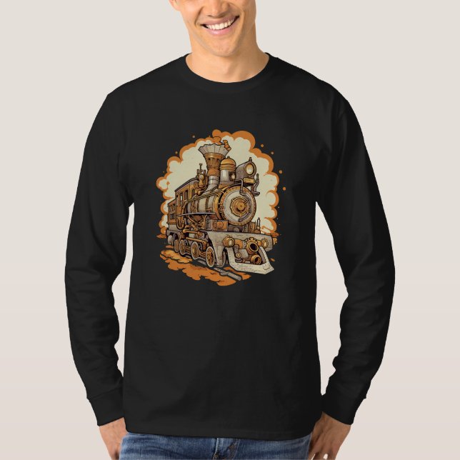 T-shirt Train Steampunk (Devant)
