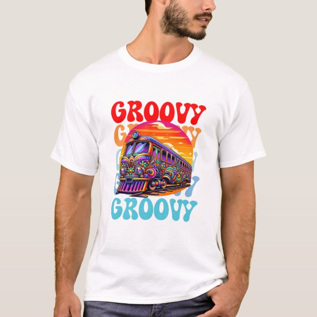T-shirt train super vintage (Devant)