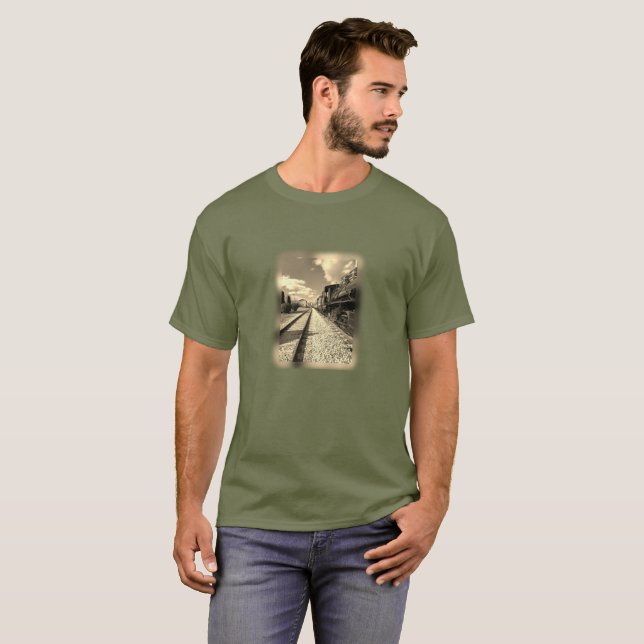 T-shirt Train sur les rails (Devant entier)