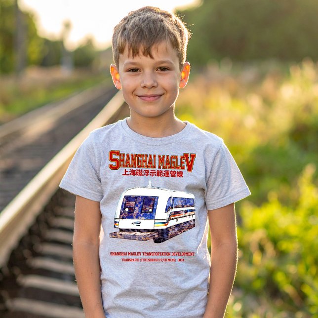 T-shirt Train Transrapide Shanghai Maglev SMT (High-Speed Shanghai Maglev SMT Transrapid Train. Boy Basic T-Shirt)