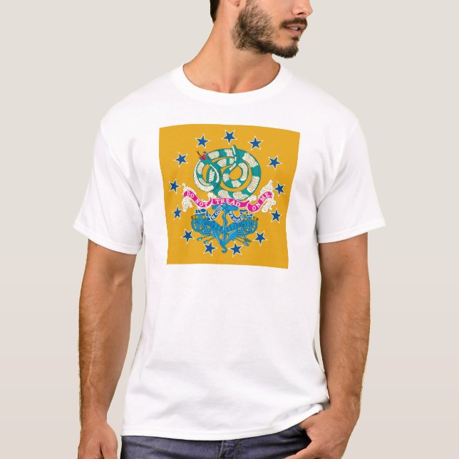 T-shirt Train uni d'artillerie de drapeau de Providence (Devant)