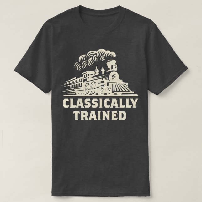 T-shirt Train Vintage classique (Design devant)