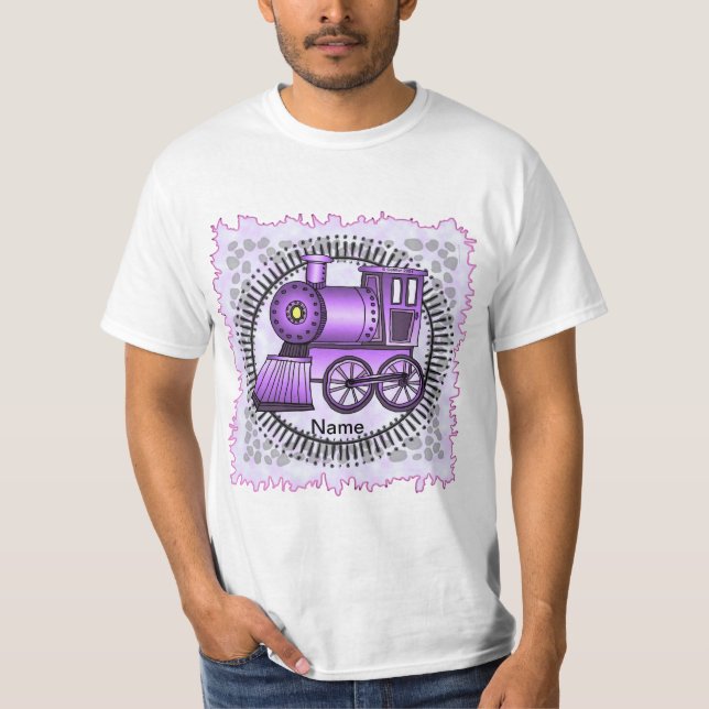 T-shirt Train Violet (Devant)