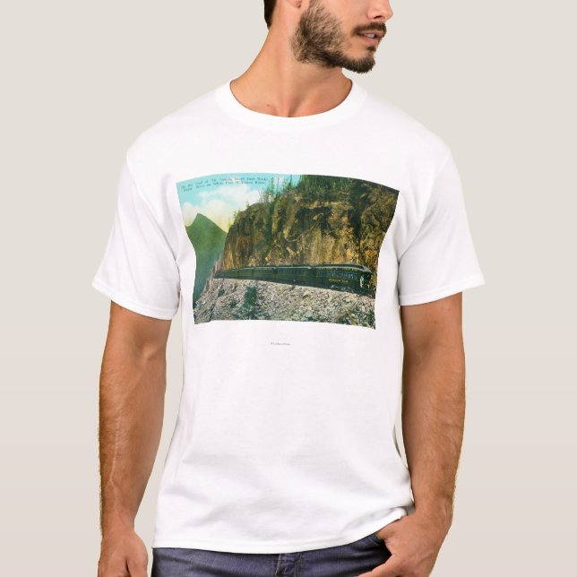 T-shirt Traînée au nord de point rocheux, de passage blanc (Devant)