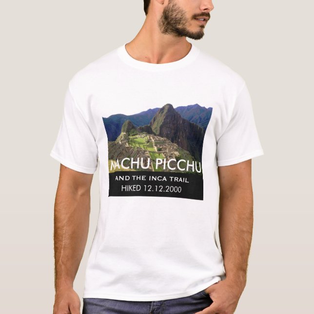 T-shirt Traînée customisée Machu Picchu d'Inca (Devant)