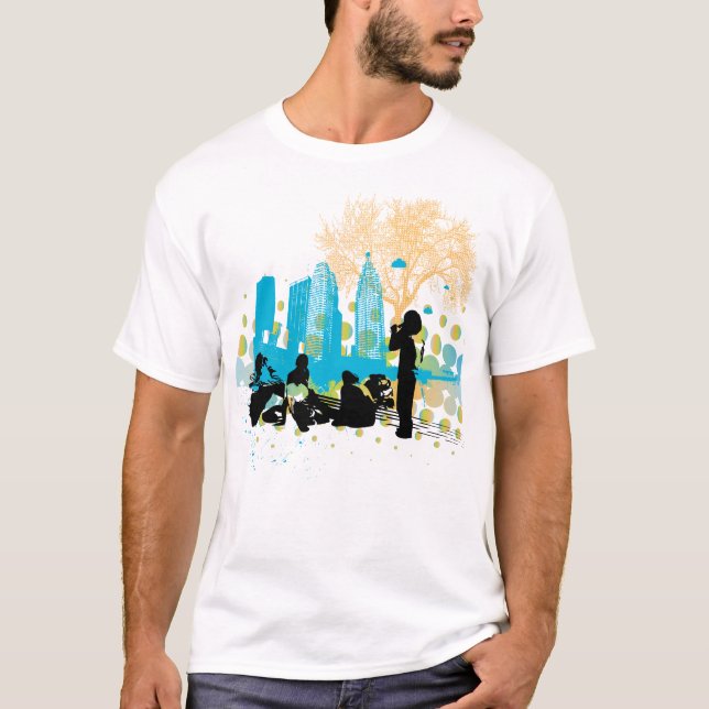 T-shirt traîner avec la bande (Devant)