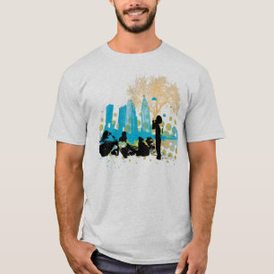 T-shirt traîner avec le gang2 sur la chemise modelée