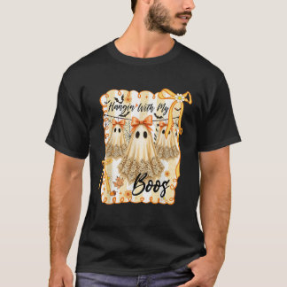 T-shirt Traîner avec mes potes Rétro Coquette Arc Fantômes