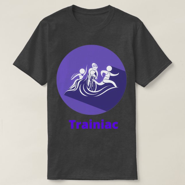 T-shirt Trainiac de triathlon (Design devant)