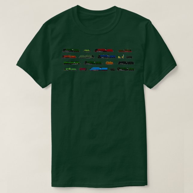 T-shirt Trains à vapeur britanniques (Design devant)
