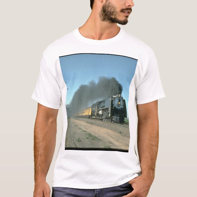 T-shirt Trains de powers_Steam de no. 8444 de Pacifique (Devant)