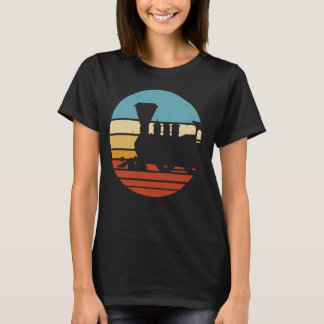 T-shirt Trains Locomotive Train Vintage Sunset 1