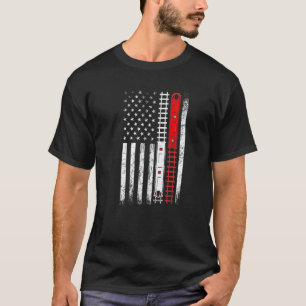 T-shirt Trains sur rails American flag locomotive modèle r