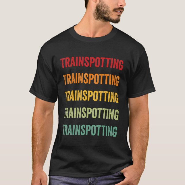 T-shirt Trainspot Trainspot Hobbyiste Rainbow Design (Devant)
