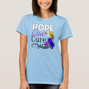 T-shirt Traitement d'amour d'espoir de cancer de la vessie