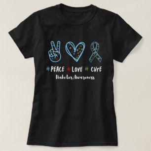 T-shirt traitement de l'amour de la paix pour le monde la