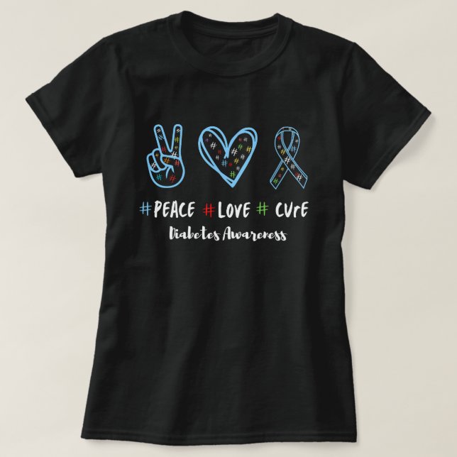 T-shirt traitement de l'amour de la paix pour le monde la  (Design devant)