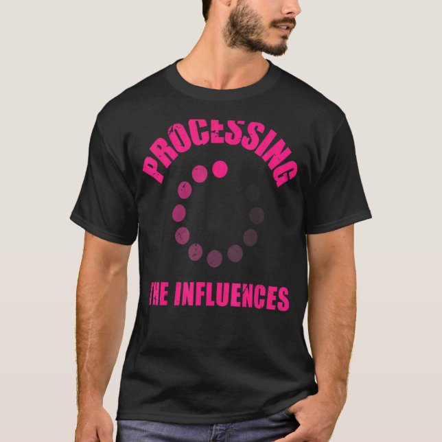 T-shirt Traitement de l'influence u2013 Info sur les média (Devant)
