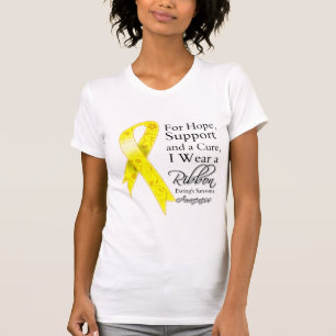 T-shirt Traitement de soutien d'espoir je porte un ruban -