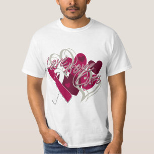 T-shirt Traitement d'espoir d'amour de cancer de la gorge