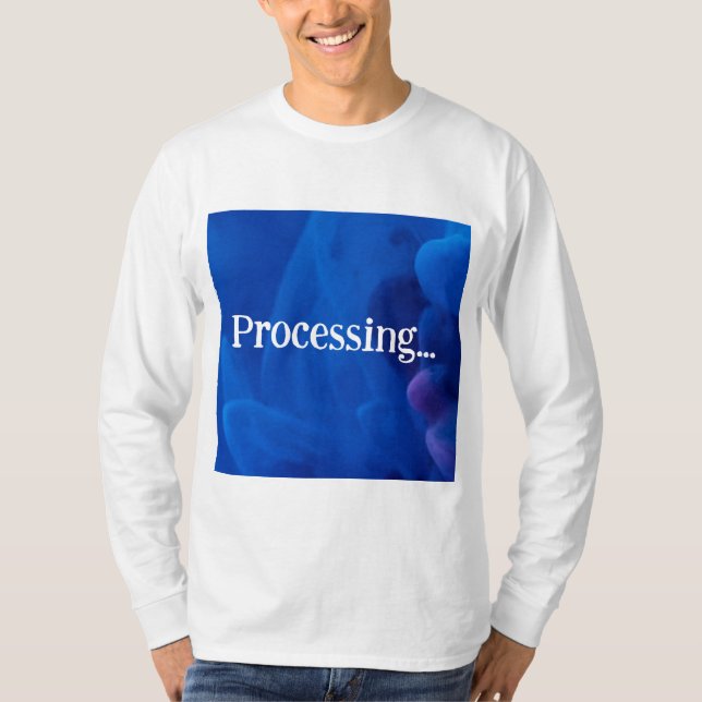 T-shirt Traitement en arrière-plan bleu (Devant)