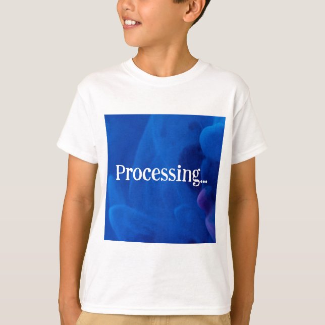 T-shirt Traitement en arrière-plan bleu (Devant)