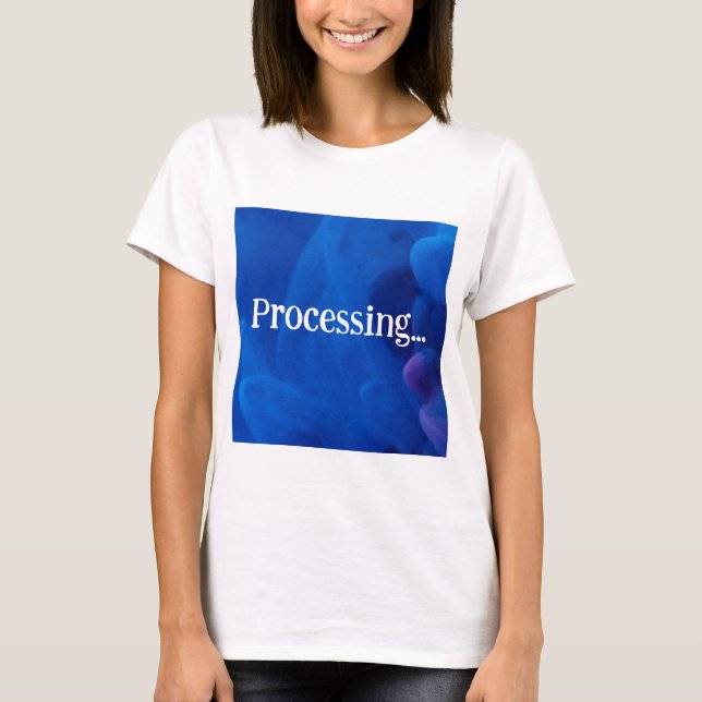 T-shirt Traitement en arrière-plan bleu (Devant)