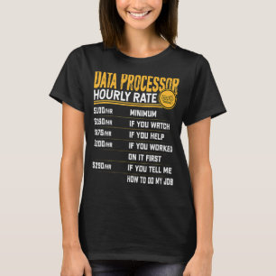 T-shirt Traitement horaire des données du processeur de do