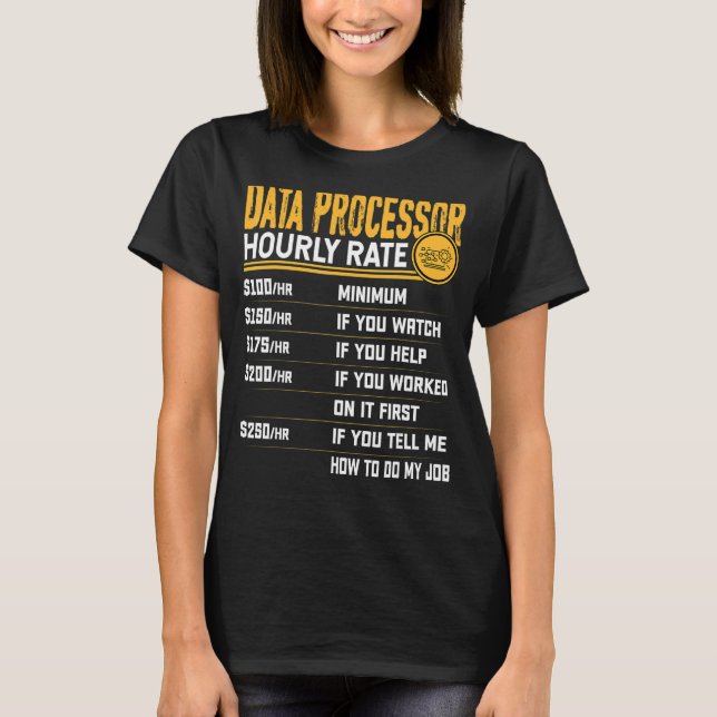 T-shirt Traitement horaire des données du processeur de do (Devant)