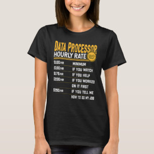 T-shirt Traitement horaire des données du processeur de do