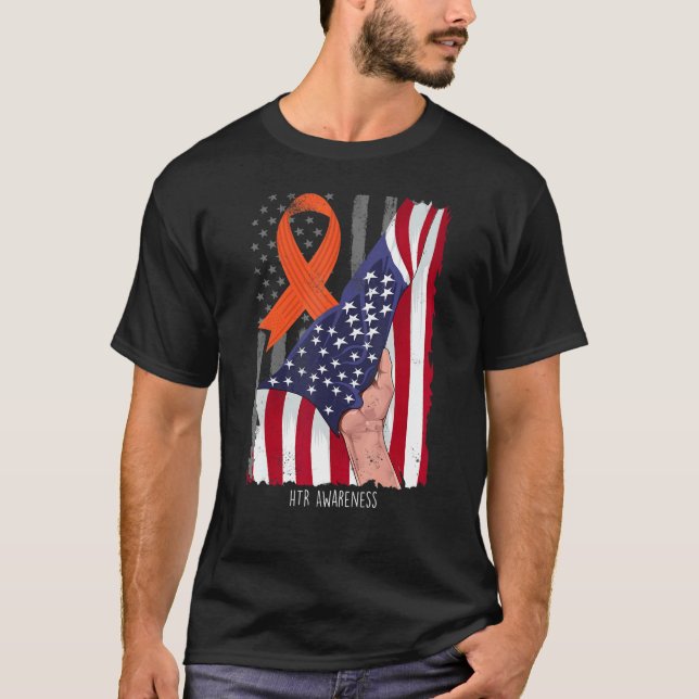 T-shirt Traitement humain des réfugiés HTR Drapeau américa (Devant)