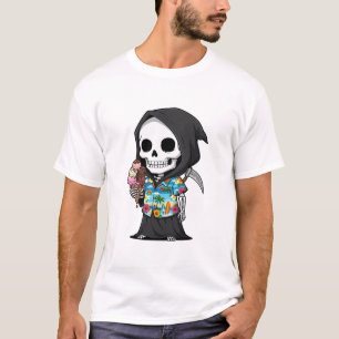 T-shirt Traitements Grim Tropicaux – Dessin Animé de Squel