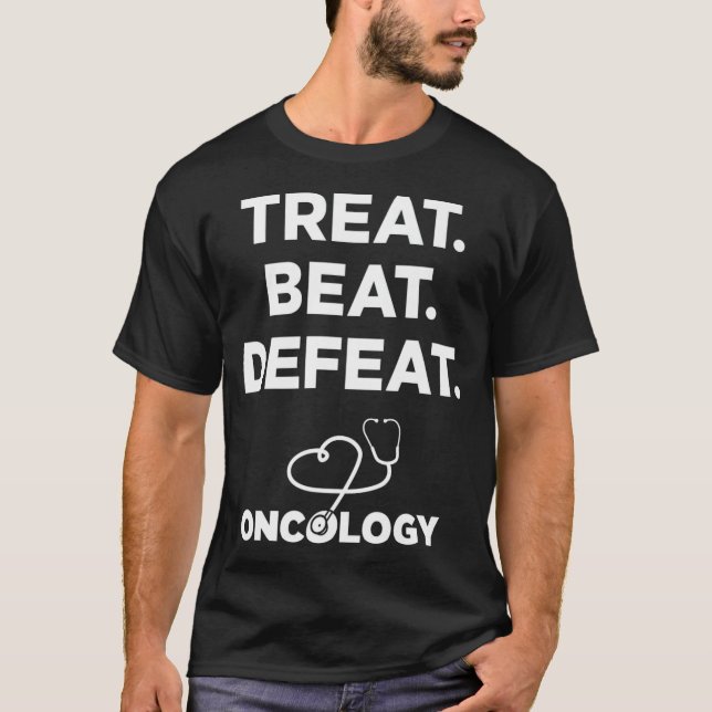 T-shirt traiter la défaite Oncologie Infirmières Personnel (Devant)
