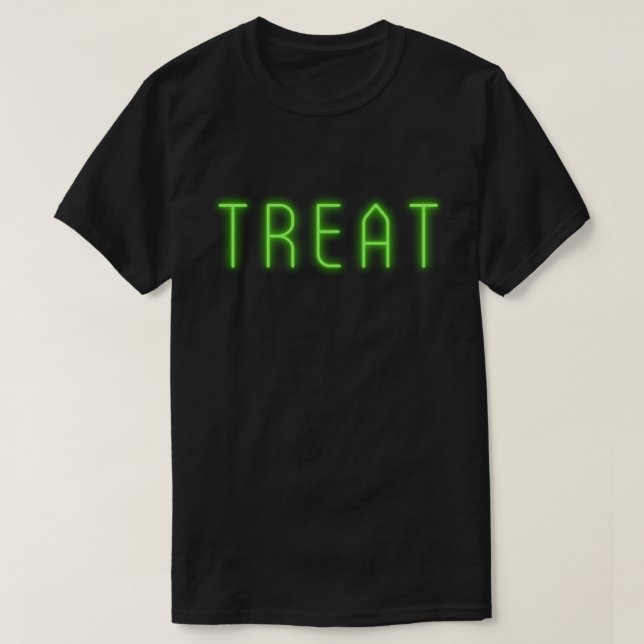 T-shirt Traiter vert brillant Halloween (Design devant)