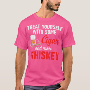 T-shirt Traitez Avec Cigares Et Whiskey Cigars Whiskey Whi