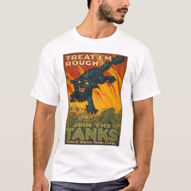 T-shirt Traitez-les rugueux - joignez les réservoirs (Devant)