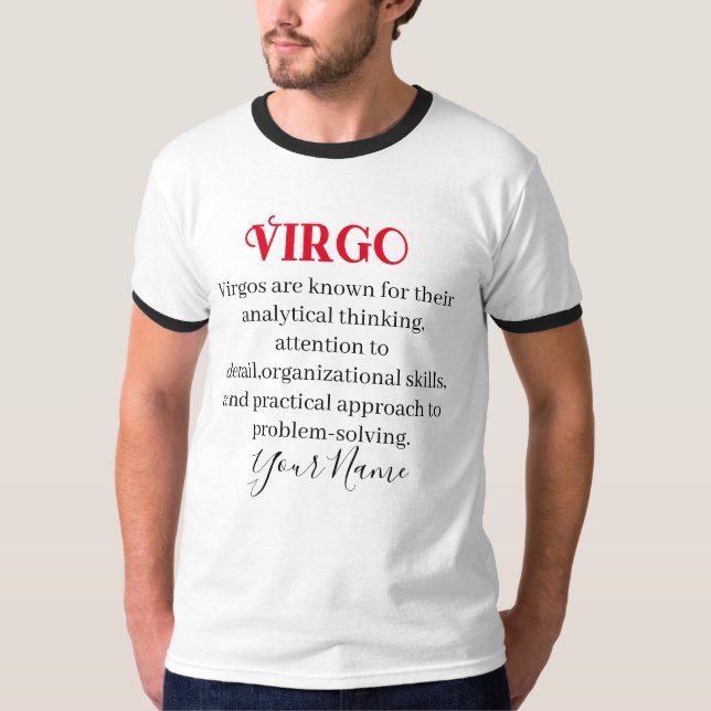 T-shirt Traits de virus et signe zodiaque (Devant)