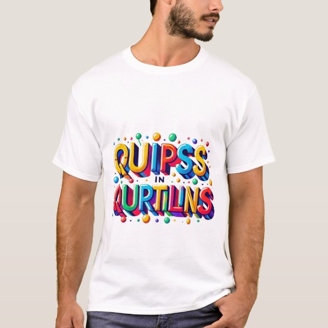 T-shirt Traits d'esprit en quadrature (Devant)