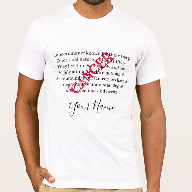 T-shirt Traits du cancer et signe zodiaque (Créateur téléchargé)