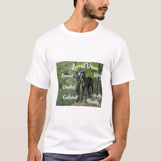 T-shirt Traits du chien Great Dane (Devant)