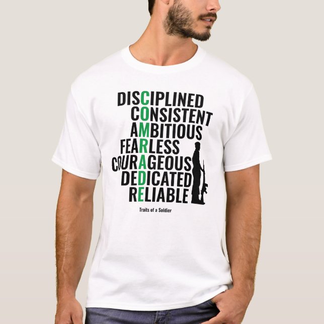 T-shirt Traits d'un soldat (Devant)