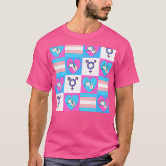 T-shirt Trajet trans dans les couleurs du drapeau de la Tr