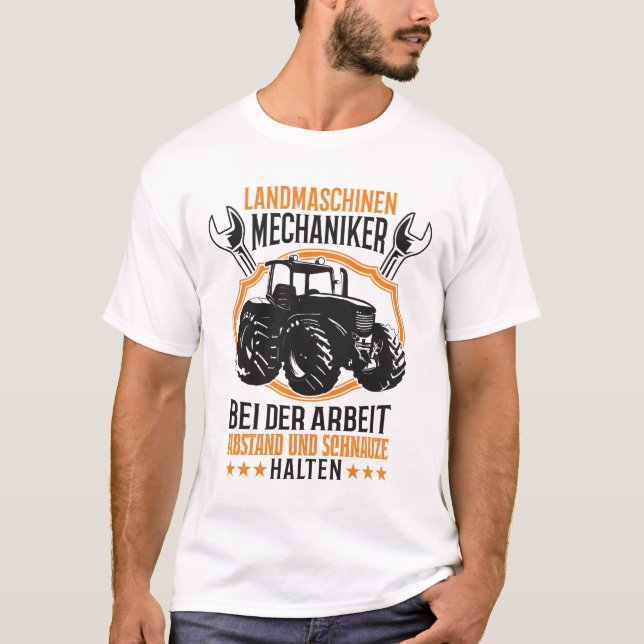 T-shirt Traktor Werkzeug Trecker (Devant)