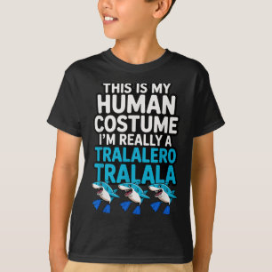 T-shirt Tralalero Tralala Costume humain Mème drôle Hallow