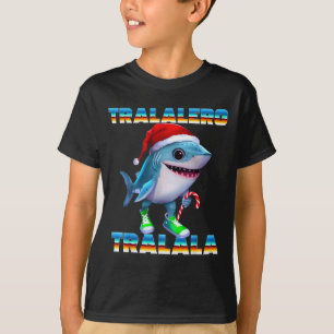 T-shirt Tralalero Tralala Mémes de Brainrot Italien Noël