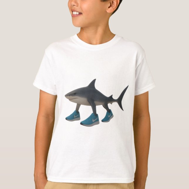 T-shirt Tralalero Tralala Shark with shoes (Devant)