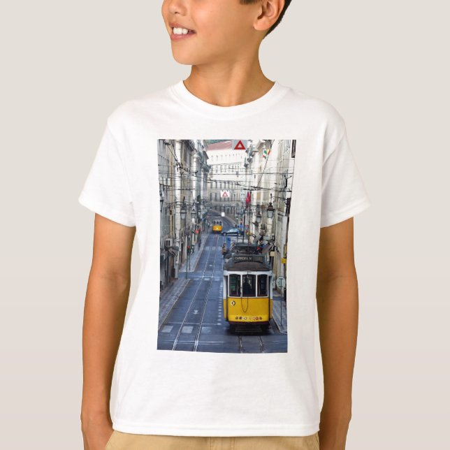 T-shirt Tram 28, Lisbon, Portugal (Devant)