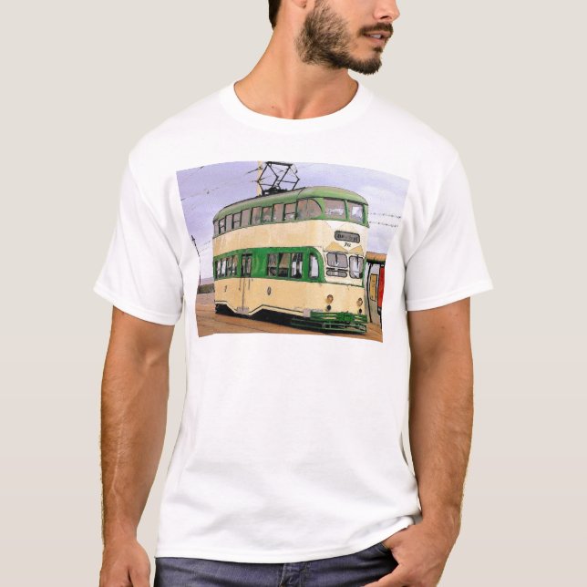 T-shirt Tram de Blackpool (Devant)